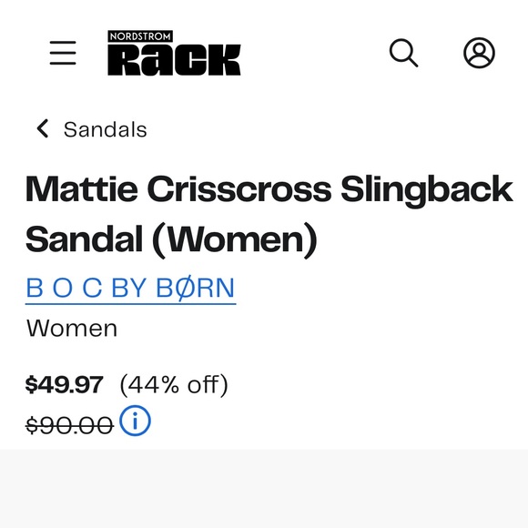 b.o.c Born Mattie’s Crisscross Slingback Women’s Faux-Leather Brown Sandals - Picture 10 of 11